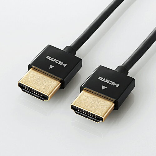 エレコム スーパースリムイーサネット対応HDMIケーブル(A-A)　1m　ブラック DH-HD14SS10BK