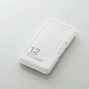 【代引不可】エレコム メモリカードケース/インデックス台紙付き/SD6枚+microSD6枚収納/ホワイト CMC-SDCPP12WH