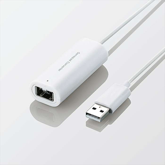 【代引不可】エレコム Wiiコントローラ対応ゲームパッドコンバータ JC-W01UWH