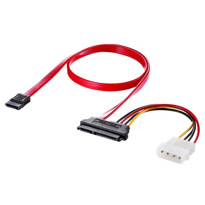 乐天商城 - 【代引不可】【サンワサプライ SANWA SUPPLY】電源コネクタ一体型SATAケーブル(0.5m) 製品型番：TK-PWSATA7-05