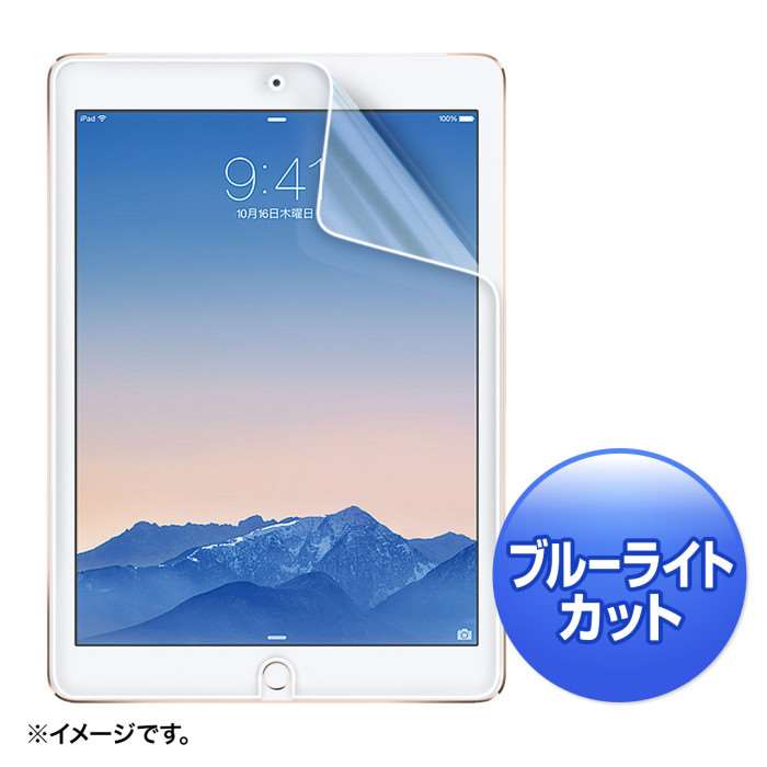 Բġۡڥ掠ץ饤 SANWA SUPPLY iPad Air 2ѥ֥롼饤ȥåȱվݸȿɻߥե ʷ֡LCD-IPAD6BCAR