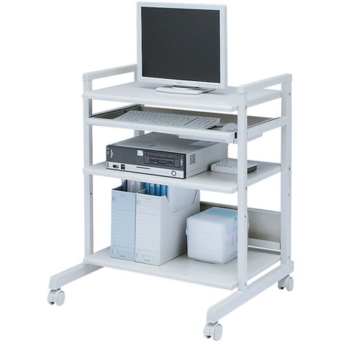 【北海道・沖縄・離島配送不可】【代引不可】オールスチール製の堅牢なラック スチール製パソコンラック(W670×D644×H828mm) サンワサプライ RAC-EC6SN2