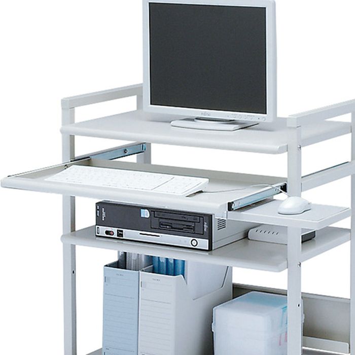 【北海道・沖縄・離島配送不可】【代引不可】オールスチール製の堅牢なラック スチール製パソコンラック(W670×D644×H828mm) サンワサプライ RAC-EC6SN2 [2]