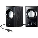 【代引不可】USB1本で電源と音源を供給 豊かな低音域を再現 木製USBスピーカー(ブラック) サンワサプライ MM-SPU7BK