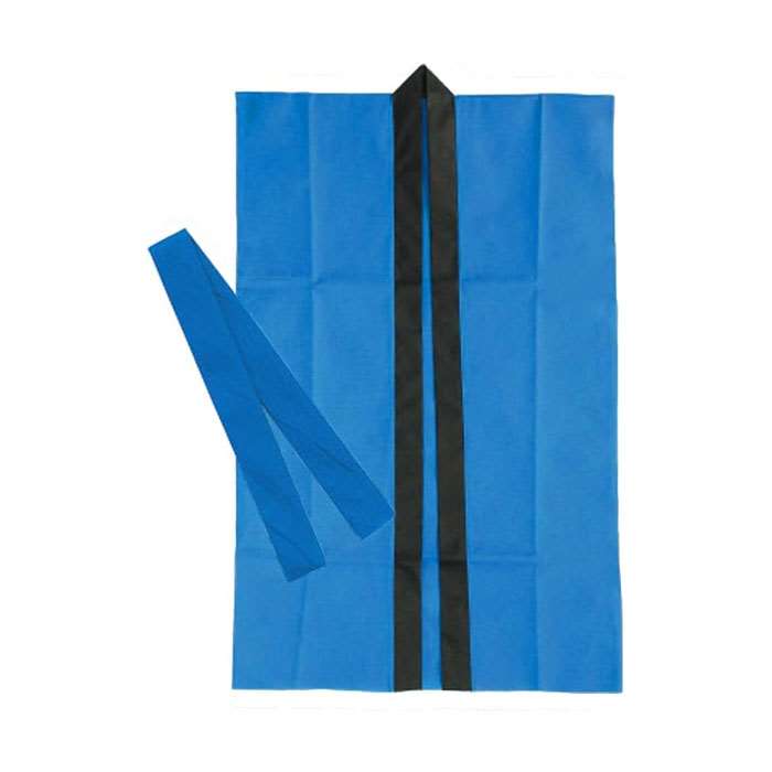 ロングハッピ 不織布 ハチマキ付（青 Jサイズ）幼児～小学校低学年向け 半被 運動会 体育祭 衣装  ...