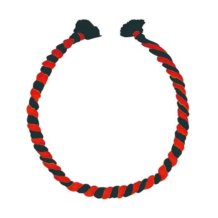 ねじりはちまき（赤x黒）ハチマキ 鉢巻 運動会 体育祭 ダンス 踊り チーム 応援 団体 アーテック ...