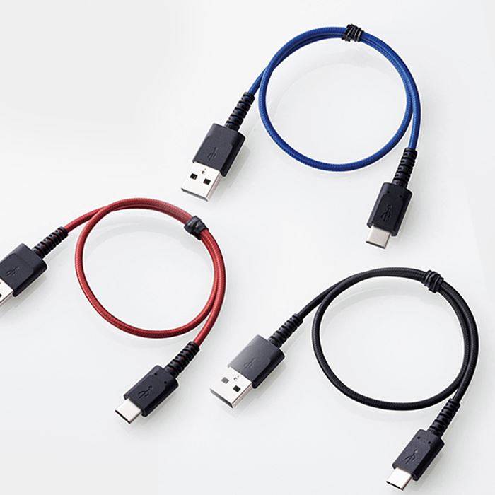 ケーブル USB Type-C 充電ケーブル 通信ケーブル 0.3m 30cm 高耐久 3A対応 超急速充電 断線に強い高耐久ケーブル Certified Hi-Speed USB(USB2.0) 正規認証品 エレコム MPA-ACS03N