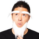 宴会の達人 科学者の眉毛とひげ 白 付け髭 ひげ ヒゲ 髭 宴会 パーティー イベント コスプレグッズ パーティーグッズ クリアストーン 45603208917...