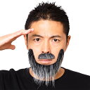 宴会の達人 冒険家のひげ グレー 付け髭 ひげ ヒゲ 髭 宴会 パーティー イベント コスプレグッズ パーティーグッズ クリアストーン 456032089172...