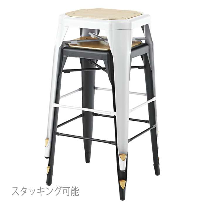 【北海道・沖縄・離島配送不可】【代引不可】スツール 角型 スクエア ハイスツール スチール脚 高い ハイタイプ スタッキング可能 椅子 チェア インテリア 家具 おしゃれ 角 東谷 PC-461 [3]