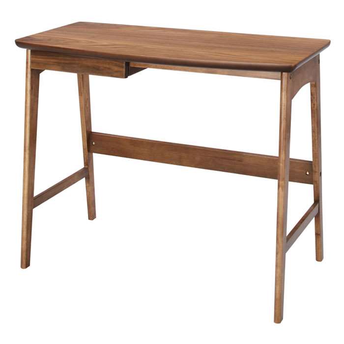 【北海道・沖縄・離島配送不可】【代引不可】デスク 机 引き出し付きデスク 幅90cm 奥行45cm 天然木 ナ..