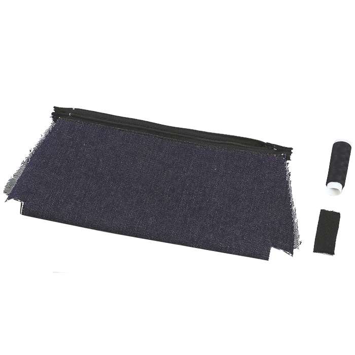 手作りデニムポーチ ハンドメイド 手作りキット 手芸 手作りポーチ デニム生地 手縫い 小物入れ シンプ..