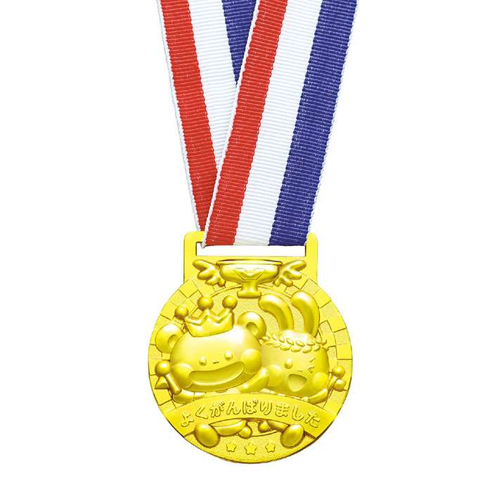 応援 応援グッズ メダル 3D 合金メダル エンジョイアニマル 運動会 体育祭 スポーツイベント 金 ...