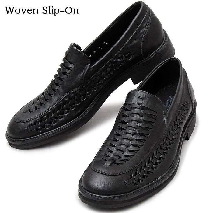 メンズシューズ 編み込みスリッポン メンズサイズ 紳士靴 スリッポンシューズ 編み込み デザイン おしゃれ かっこいい Glabella GLBT-194