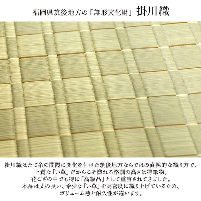 【沖縄・離島配送不可】【代引不可】い草 敷物 カーペット グリーン イ草ラグ 江戸間6畳 約261×352cm 純国産 日本製 掛川織 花ござ 青森ヒバ加工 モダン IKEHIKO 4412706 [3]