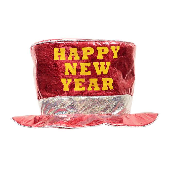 ハッピーニューイヤーシルクハット 帽子 ハット HAPPY NEW YEAR コスプレ 仮装 変...
