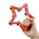 星形タンバリン 赤 星の形のタンバリン 楽器 タンバリン リズム 応援 16x16x4cm 伴奏 音楽 アーテック 14855