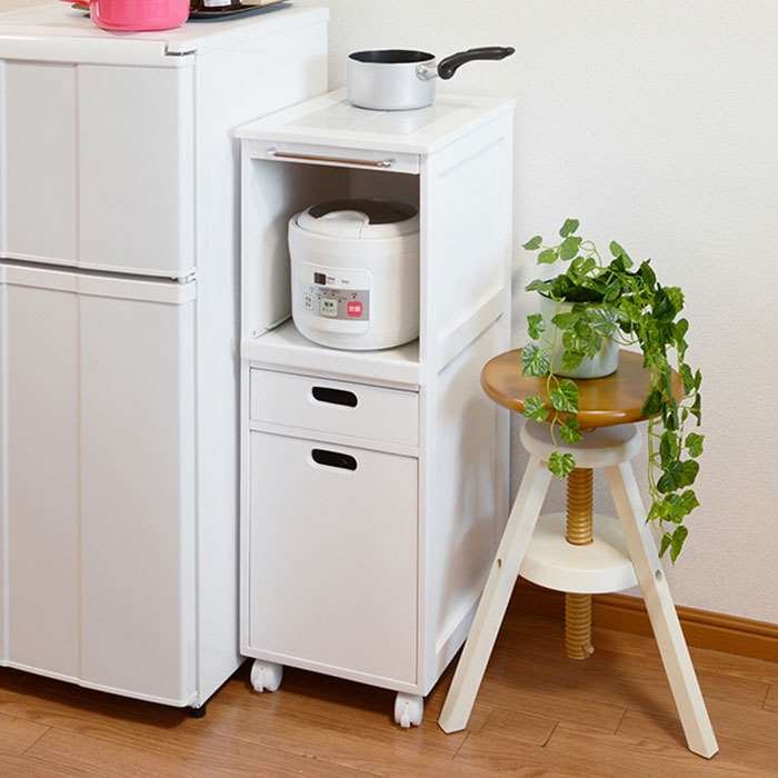 【北海道・沖縄・離島配送不可】【代引不可】キッチンワゴン 炊飯器ラック キッチンラック 台所 キッチン ひとり暮らし 省スペース 収納 便利 HAGIHARA MW-6709