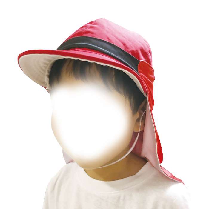 リバーシブル日よけフラップ 日除け 襟足 日焼け予防 暑さ対策 紫外線対策 取り付け簡単 アーテック 14923