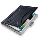 【代引不可】タブレットケース カバー 汎用 8.5~11.5インチ 手帳型 フラップ マグネット 360度回転 ハンドベルト 衝撃吸収 ペンホルダー ZEROSHOCK ブラック エレコム TB-10ZEROUBK(2)