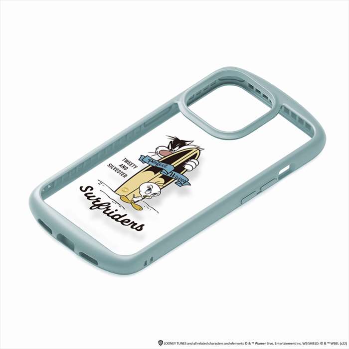 iPhone 14 Pro 6.1インチ 用 ケース カバー MagSafe 充電器 対応 クリアタフケース ルーニー テューンズ/カーキ Looney Tunes PGA PG-WPT22Q04LNT