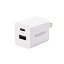 【あす楽】【代引不可】USB Type-C 充電器 PD 対応 最大出力20W タイプC ×1 USB A ×1 ホワイト iPhone iPad Air Galaxy Xperia AQUOS OPPO Android 各種 他 スイングプラグ エレコム MPA-ACCP36WH