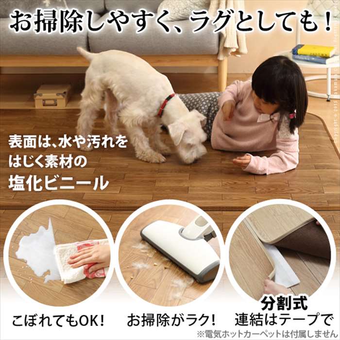 【北海道・沖縄・離島配送不可】【代引不可】木目調カーペット 2畳用 200x198cm ホ...