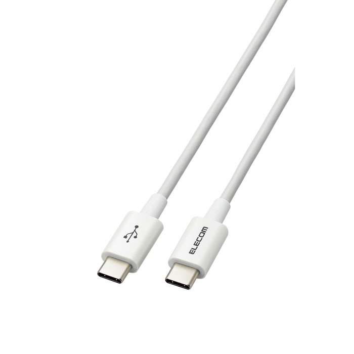 【代引不可】タイプC ケーブル USB Type C to Type C ホワイト 0.3m PD 60W対応 Chromebook Mac PC iPad Android Nintendo Switch 等 Type-C 機器対応 エレコム MPA-CCYS03NWH