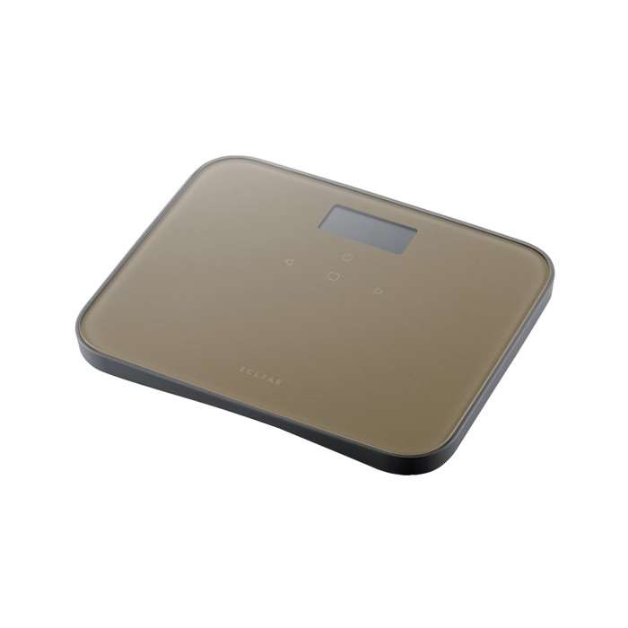 【代引不可】体重計 ヘルスメーター カフェブラウン 乗るだけ 自動認識機能付 100g単位 体重 前回体重差 BMI 3項目測定可 コンパクト デジタル はかり ECLEAR Plus エレコム HCS-S02BR