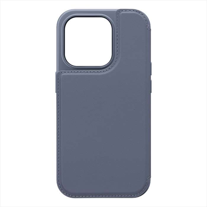 iPhone15 Pro 対応 ケース カバー バックフリップケース ブルー 背面手帳タイプ カードポケット iPhoneカバー iPhoneケース Premium Style PG-23BBF05BL