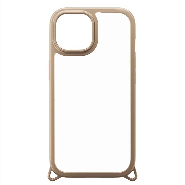 Rakuten - iPhone15 Plus 対応 ケース カバー クリアタフケース ベージュ 耐衝撃 ハイブリッドケース iPhoneカバー iPhoneケース PGA PG-23CPT02BE