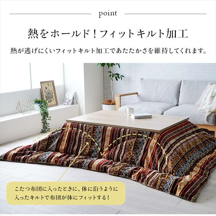 【沖縄・離島配送不可】【代引不可】こたつ布団 単品 ふっくら 日本製 おしゃれ 正方形 約200×200cm 掛布団単品 コタツ布団 ジャガード織り IKEHIKO MNAF200200 3