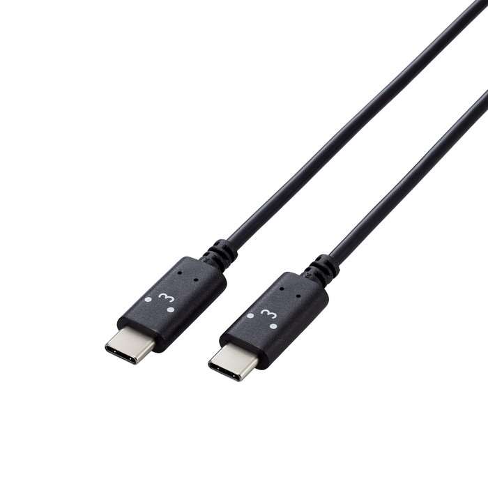 【代引不可】タイプC ケーブル Type C to C 1m くろちゃん ブラック×ホワイト 60W RoHS指令準拠 Power Delivery対応 エレコム MPA-CCF10BF
