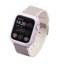 【代引不可】Apple Watch SE 40mm用&me ハードバンパー ラバーコート ラベンダー アップルウォッチ カバー バンパー ハード ケース 側面保...