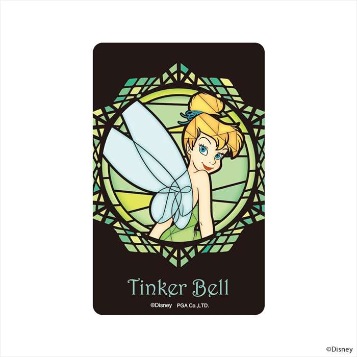 ステッカー シール ICカード対応 ディズニー ステンドグラス調 ティンカー ベル Disney Tinker Bell ステッカー Premium Style PG-DSTK37TNK