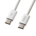 【代引不可】USB Type-Cシリコンメッシュケーブル(PD60W・1m・ホワイト)Type-Cケーブル 急速充電 データ通信 サンワサプライ KU-CCP6...