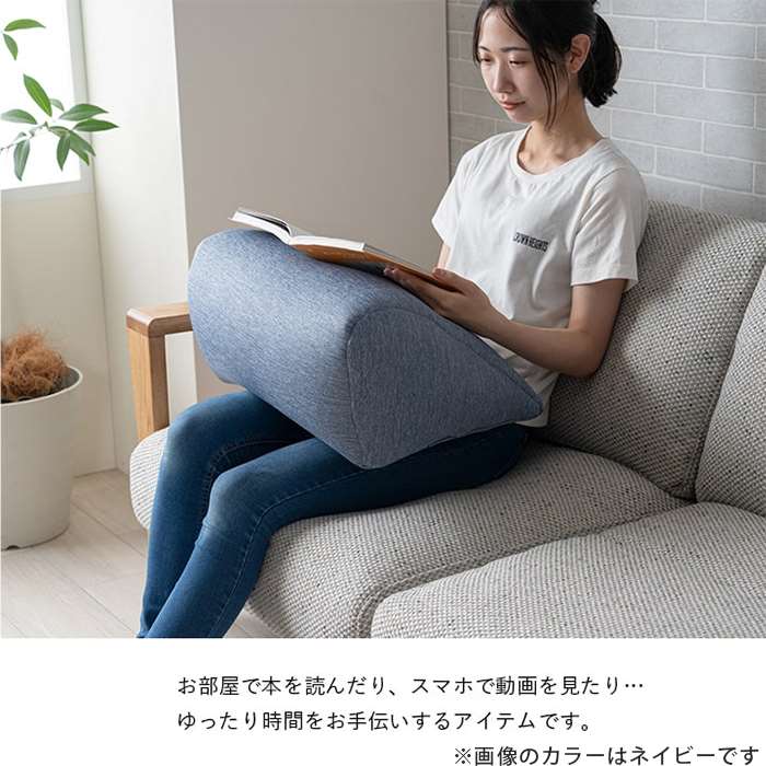 【代引不可】クッション リビング 寄りかかり 冷感 ひんやり シンプル スマホ リラックス 約55×35×25cm グレー IKEHIKO 1223660131001 [3]