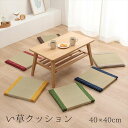 【北海道・沖縄・離島配送不可】【代引不可】い草クッション 40x40cm 正方形 クッション い草 おしゃれ 和室 洋室 ウレタン 調湿効果 抗菌防臭 四角 IKEHIKO shio4040