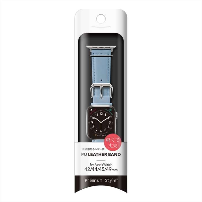 Apple Watch PU Leather Band (49mm/45mm/44mm/42mm) Blue PGA PG-AW49PU04BL