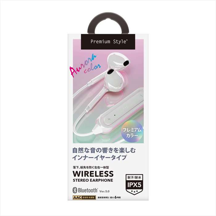 Bluetooth（R） 5.0搭載 ワイヤレスステレオイヤホン インナーイヤータイプ PGA PG-ARBTE12IE1WH