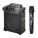 【沖縄・離島配送不可】【代引不可】ワイヤレスマイク付き拡声器スピーカー(バッテリー内蔵・ワイヤレスマイク1本対応) サンワサプライ MM-SPAMP17
