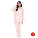 こぎみゅん シャツパジャマ レディース Mサイズ(PK)長袖 パジャマ ねまき ルームウエア 部屋着 サザック SAN-1870M_PK