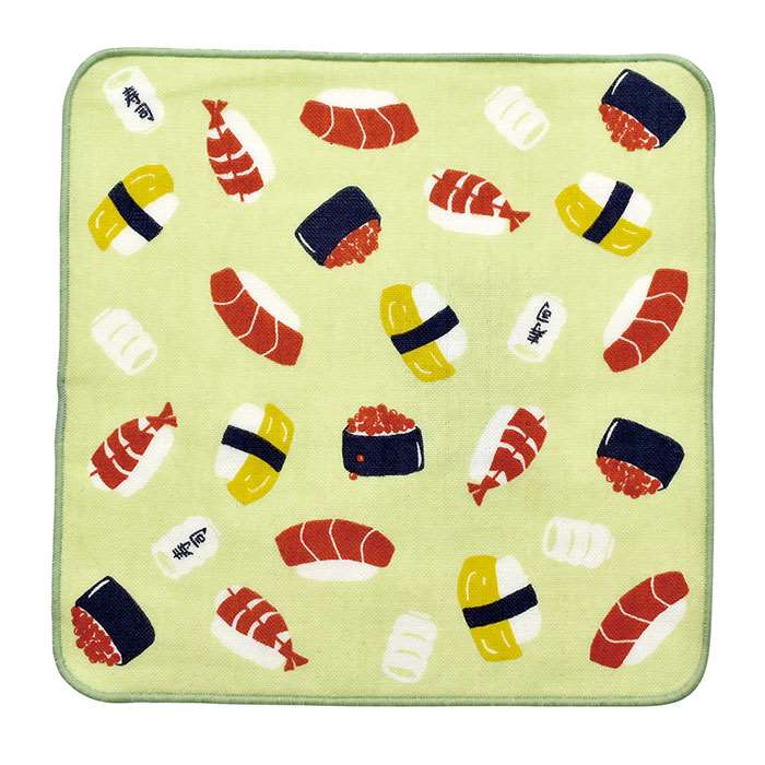 和柄小町 タオルハンカチ お寿司 25x25cm ミニタオル 和柄 現代百貨 A686SU