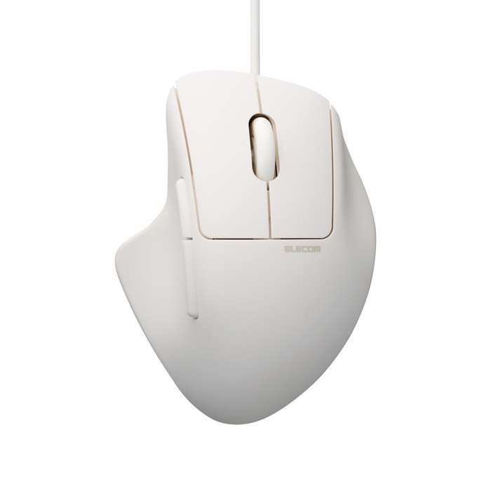 【代引不可】有線 USB マウス 静音 7ボタン チルトホイール付 エルゴノミクス 【 USB-Aポート搭載 パソコン Windows mac Chrome 対応 】 抗菌 Sサイズ SHELLPHA ホワイト エレコム M-SH31UBSKWH
