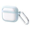 【代引不可】AirPods 4 ケース 用 耐衝撃 カバー 【 ワイヤレス / MagSafe 充電対応 】 衝撃吸収 落下防止 カラビナ付 TOUGH SLIM LITE ブルー エレコム AVA-AP06TSLFCBU