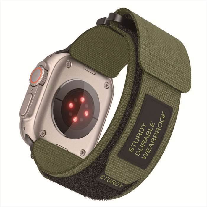 乐天商城 - Apple Watch アウトドアバンド 41/40/38mm対応 グリーン 交換用 ベルト 付け替え アローン GRK-WS13GR