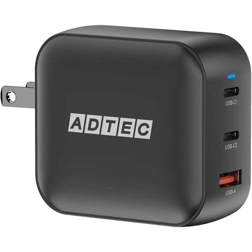 100W コンパクトPD充電器 Type-Aポートx1 Type-Cポートx2 ブラック 急速充電 ADTEC APD-V100AC2-BK 100W コンパクトPD充電器 Type-Aポートx1 Type-Cポートx2 ブラック 急速充電 ADTEC APD-V100AC2-BK