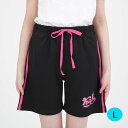 クロミ ラインジャージハーフパンツ (BK) Lサイズ レディースサイズ サザック SAN-1928L_BK