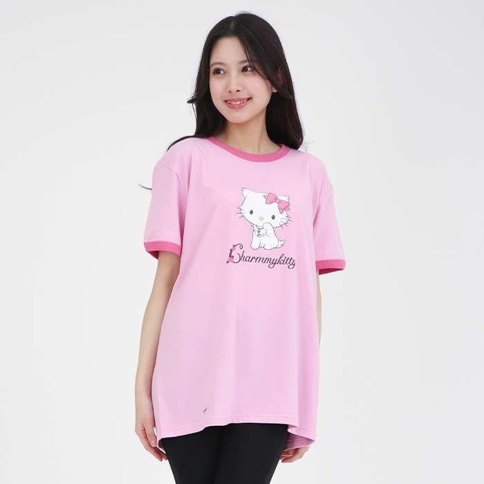 チャーミーキティ リンガーTシャツ （PK） M～Lサイズ レディースサイズ サザック ...