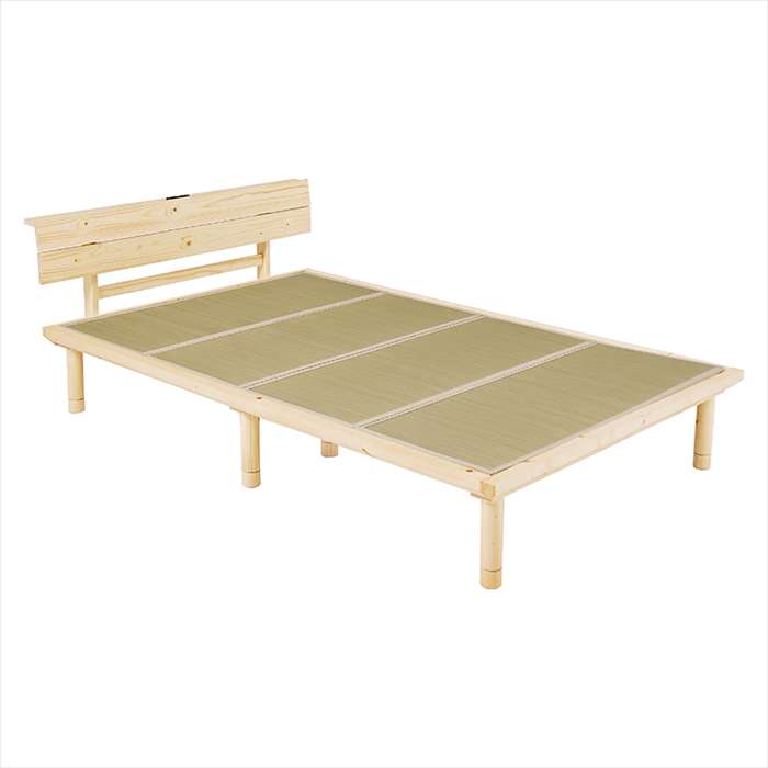 【北海道・沖縄・離島配送不可】【代引不可】畳セミダブルベッド ナチュラル/キフネ ベッド 寝具 インテリア HAGIHARA WB-7727SD-NAkifune